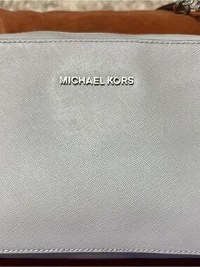 Michael Kors grey Saffiano Crossbody Bag
